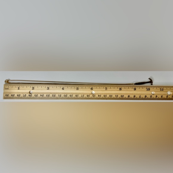 Vintage Atlas 12K GP Chain, with Antique 1920s Intercast CJ Hammer Charm #1063 - Picture 11 of 11